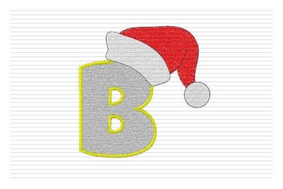 B Letter Christmas Alphabet Santa Hat Design Review