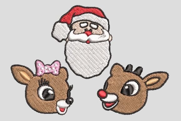 Cute Deer with Santa Embroidery Review