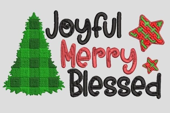 Joyful Merry Blessed Noel Tree Christmas