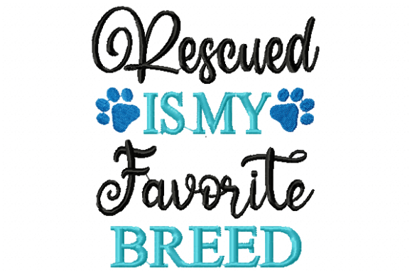 Rescued: A Heartfelt Embroidery Design for Personalized Gifts