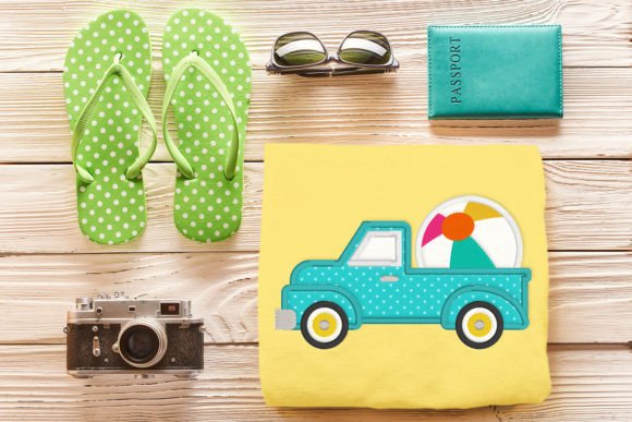 Vintage Truck with Beach Ball Applique Review